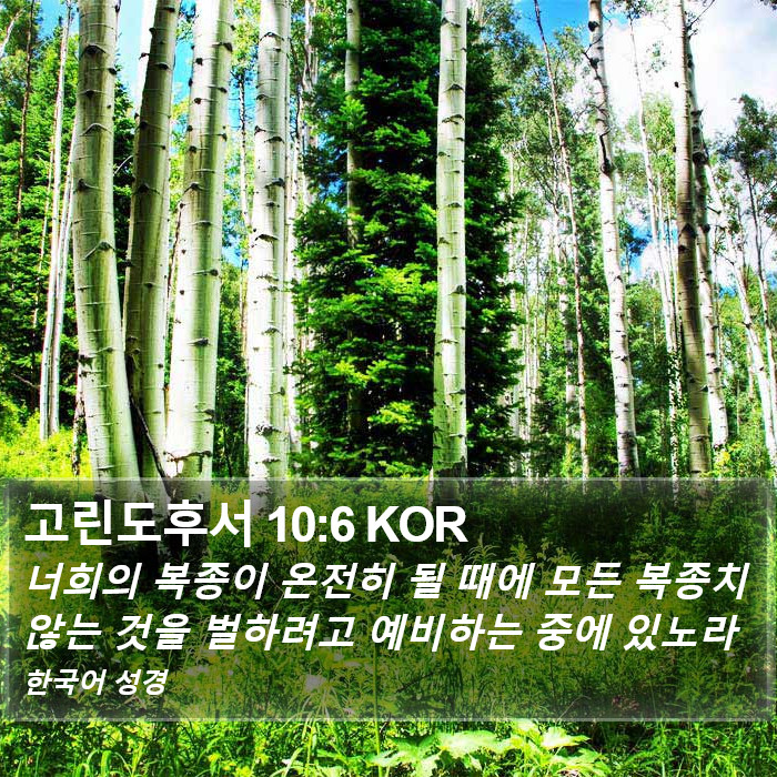 고린도후서 10:6 KOR Bible Study
