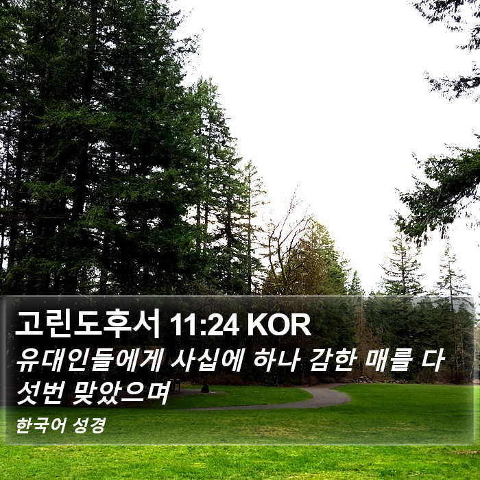 고린도후서 11:24 KOR Bible Study