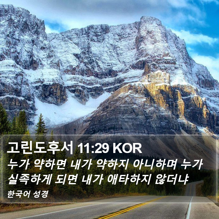 고린도후서 11:29 KOR Bible Study