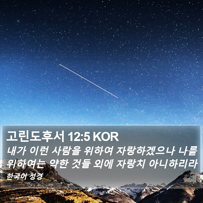 고린도후서 12:5 KOR Bible Study
