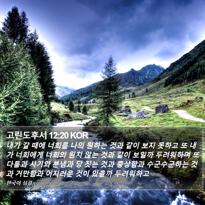 고린도후서 12:20 KOR Bible Study