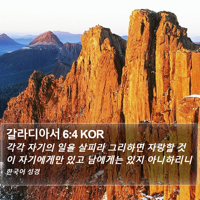 갈라디아서 6:4 KOR Bible Study