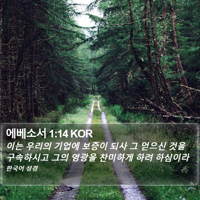 에베소서 1:14 KOR Bible Study