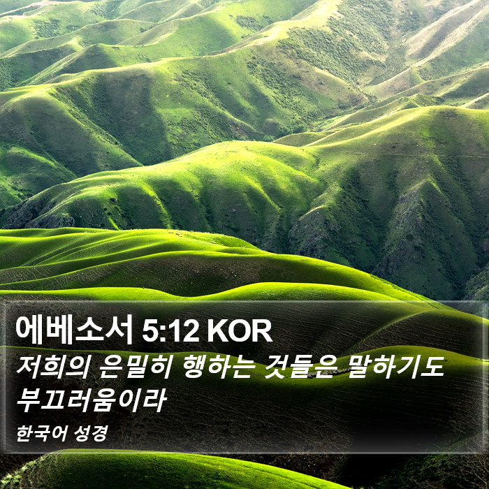 에베소서 5:12 KOR Bible Study