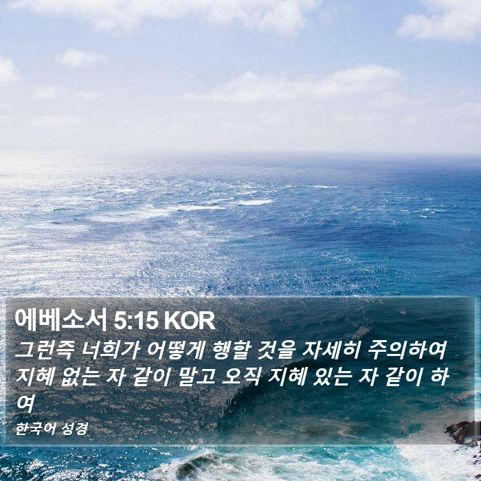 에베소서 5:15 KOR Bible Study