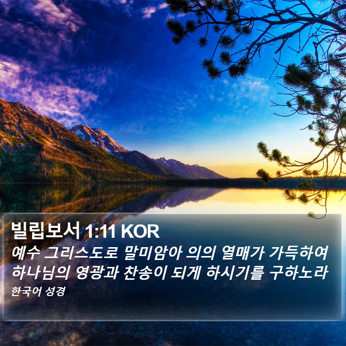 빌립보서 1:11 KOR Bible Study