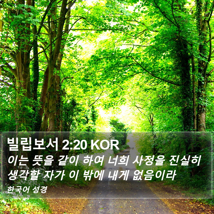 빌립보서 2:20 KOR Bible Study