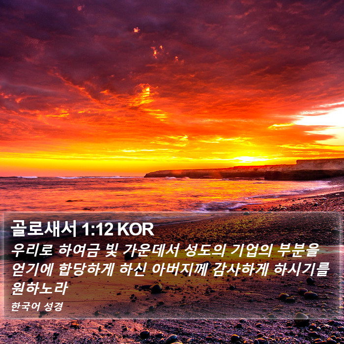 골로새서 1:12 KOR Bible Study