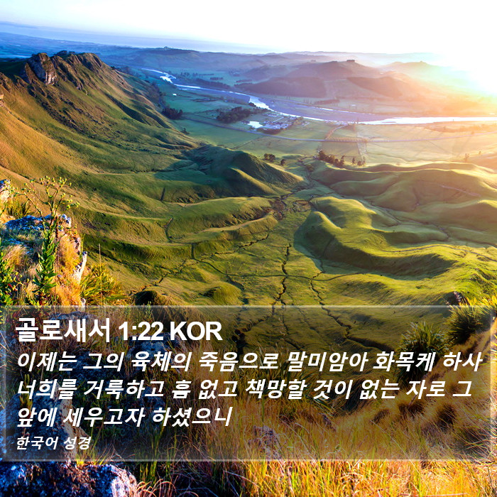 골로새서 1:22 KOR Bible Study