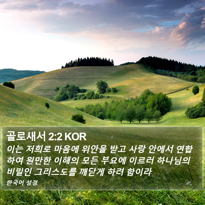 골로새서 2:2 KOR Bible Study