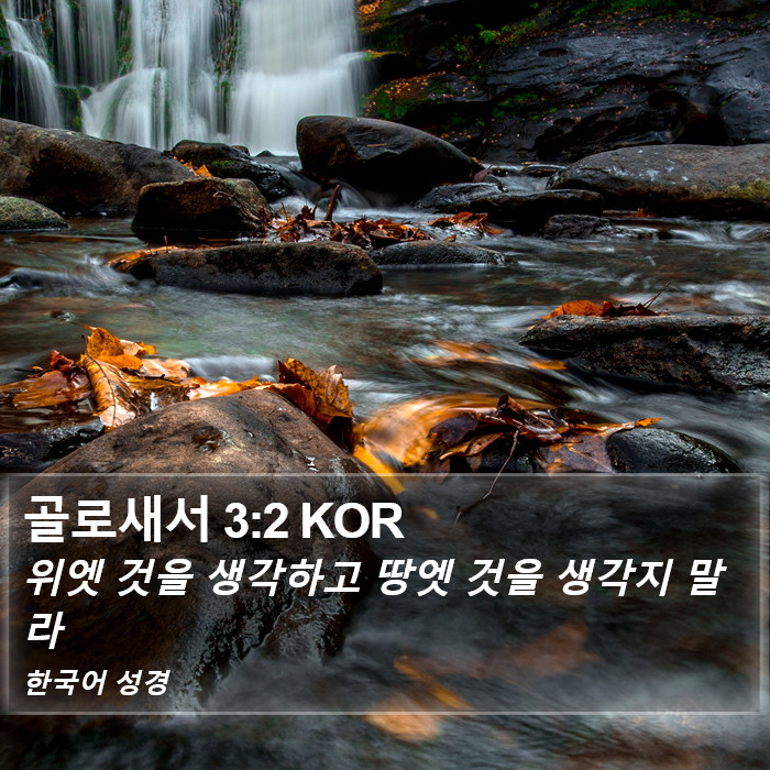 골로새서 3:2 KOR Bible Study