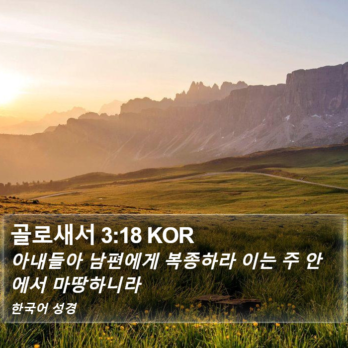 골로새서 3:18 KOR Bible Study