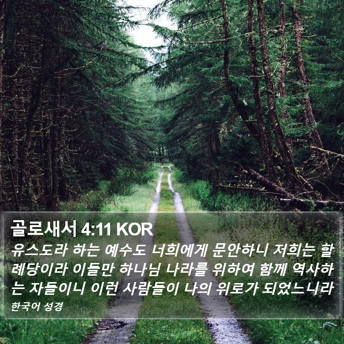 골로새서 4:11 KOR Bible Study