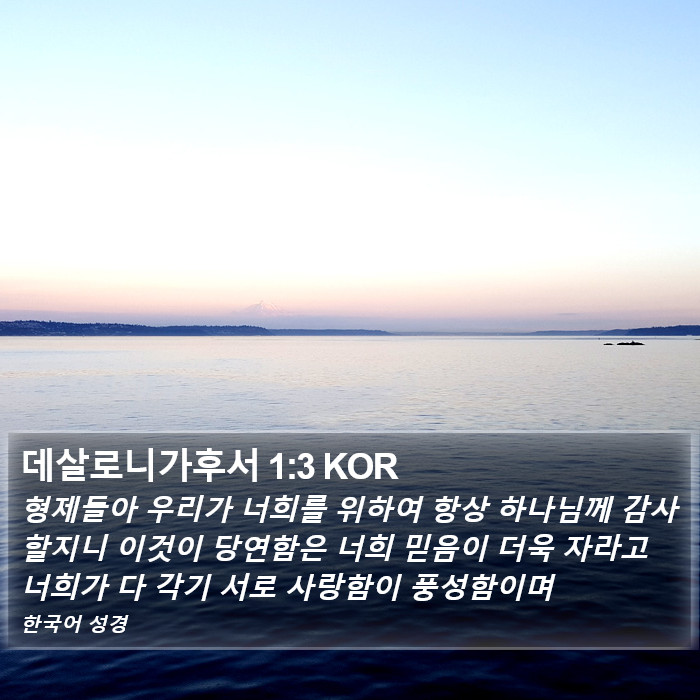 데살로니가후서 1:3 KOR Bible Study