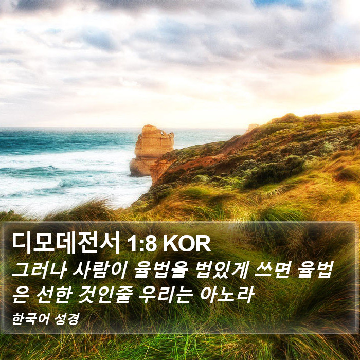 디모데전서 1:8 KOR Bible Study