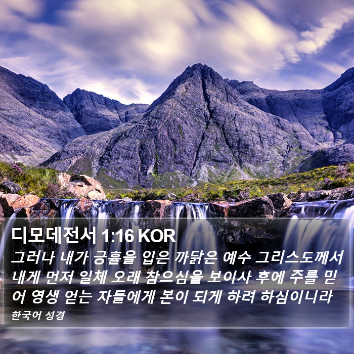 디모데전서 1:16 KOR Bible Study