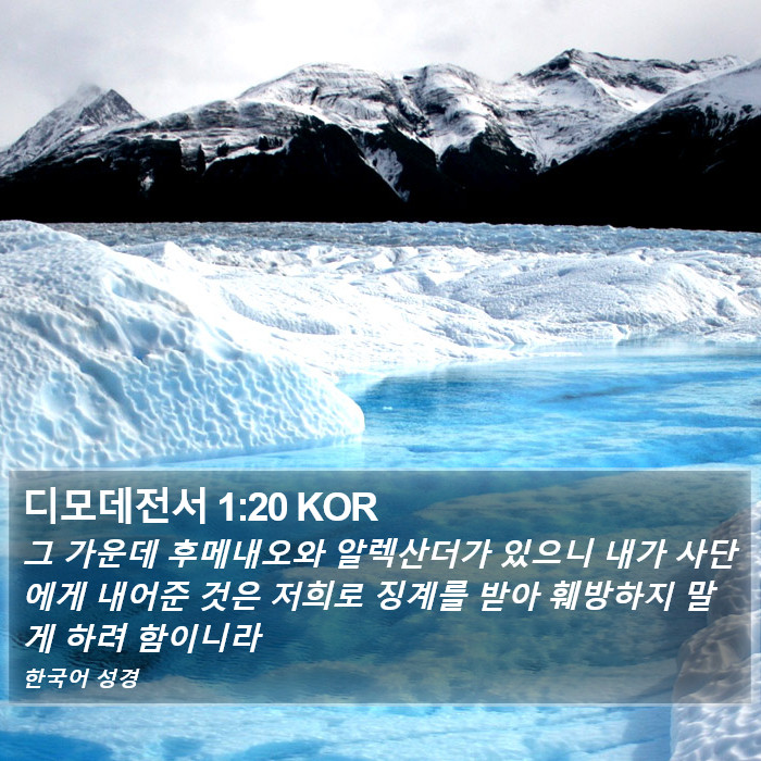 디모데전서 1:20 KOR Bible Study