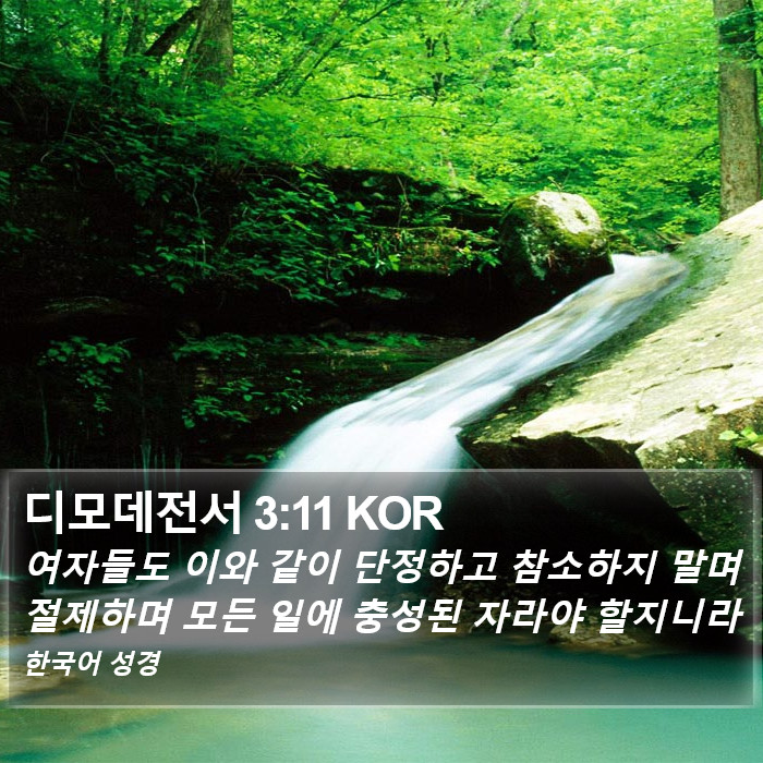 디모데전서 3:11 KOR Bible Study