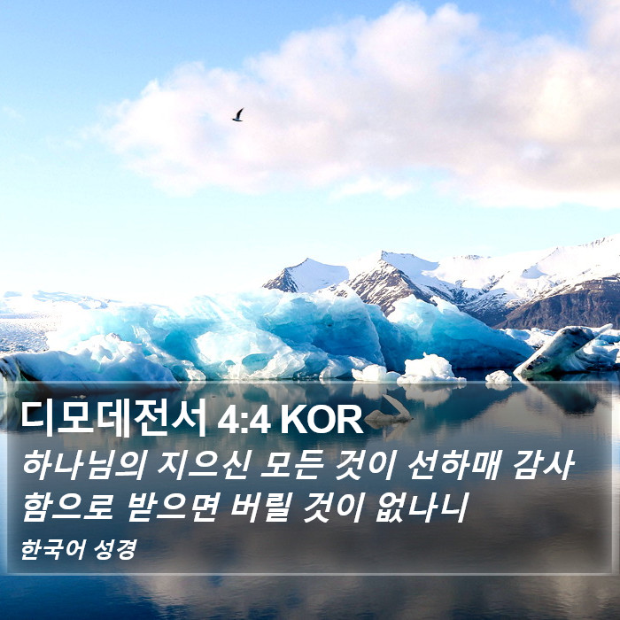 디모데전서 4:4 KOR Bible Study