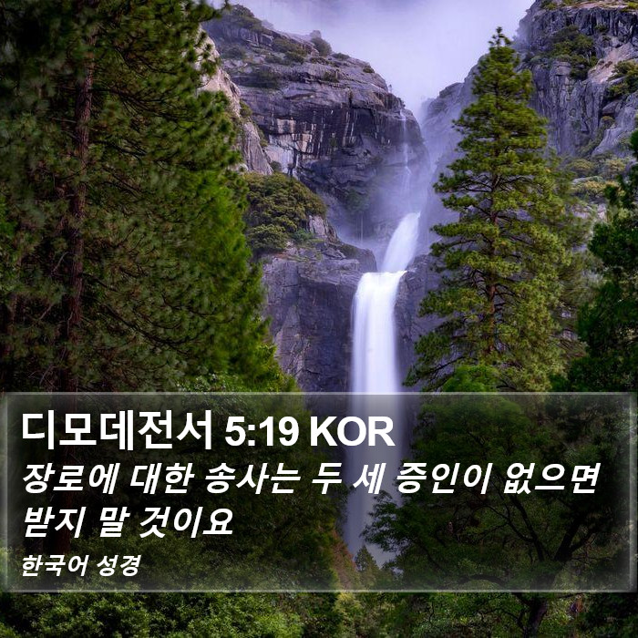 디모데전서 5:19 KOR Bible Study