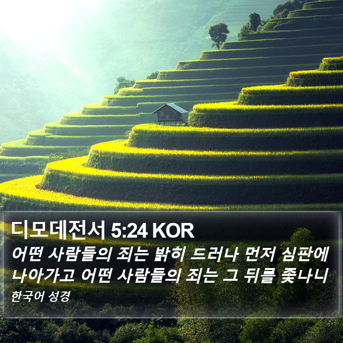 디모데전서 5:24 KOR Bible Study