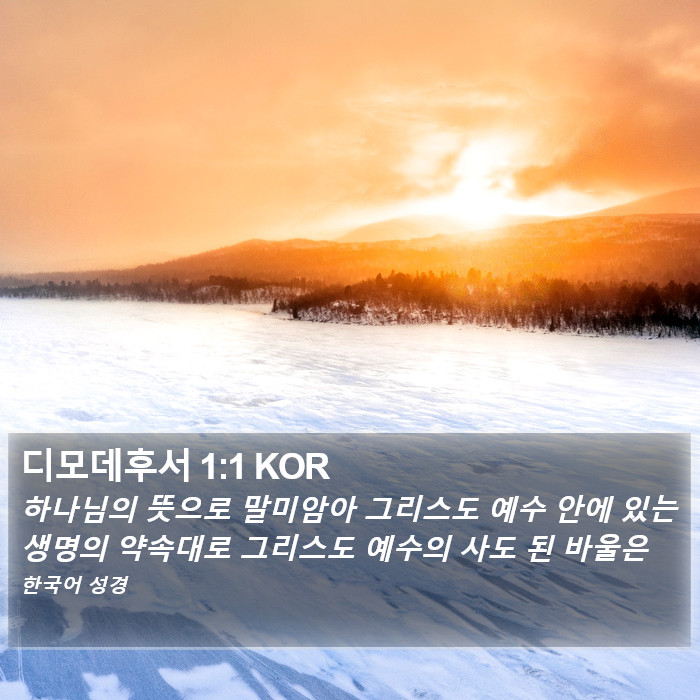 디모데후서 1:1 KOR Bible Study