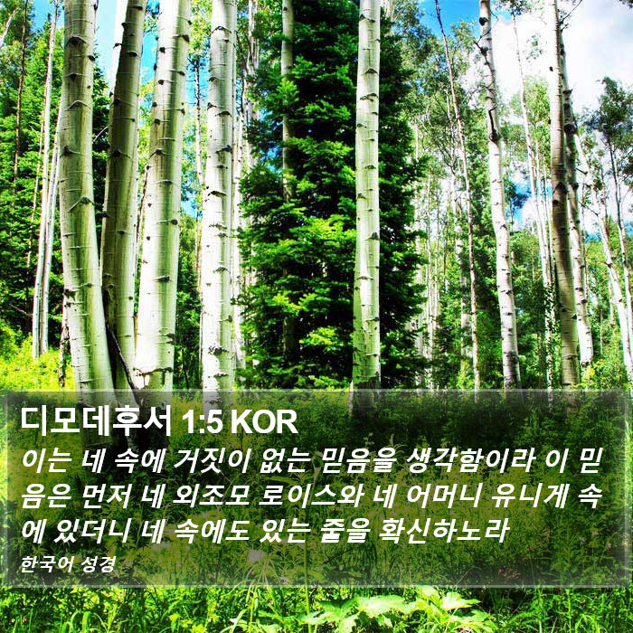 디모데후서 1:5 KOR Bible Study