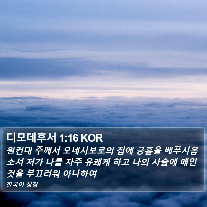 디모데후서 1:16 KOR Bible Study