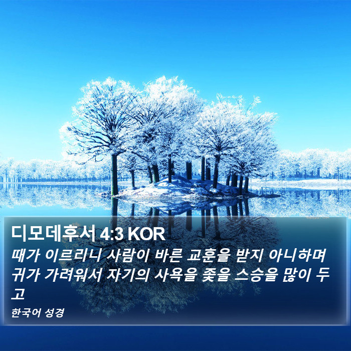 디모데후서 4:3 KOR Bible Study