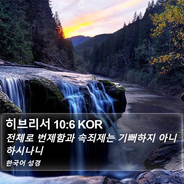 히브리서 10:6 KOR Bible Study