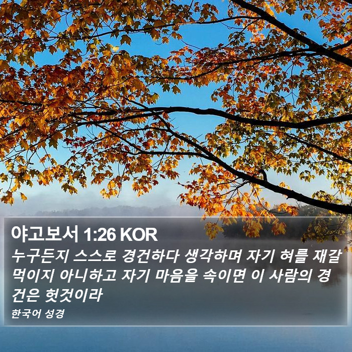 야고보서 1:26 KOR Bible Study