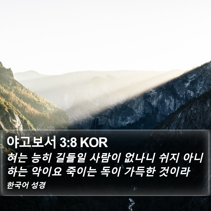 야고보서 3:8 KOR Bible Study