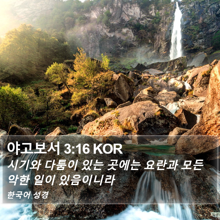 야고보서 3:16 KOR Bible Study