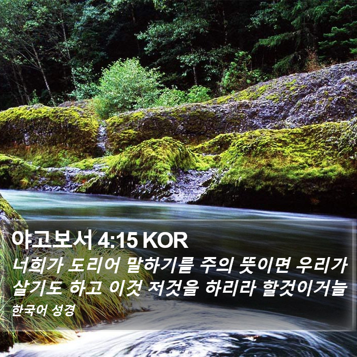 야고보서 4:15 KOR Bible Study