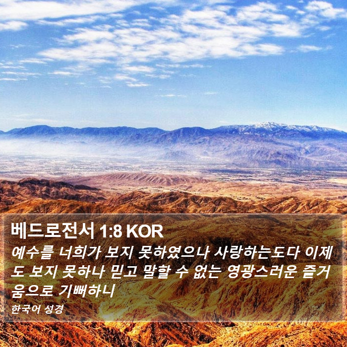 베드로전서 1:8 KOR Bible Study