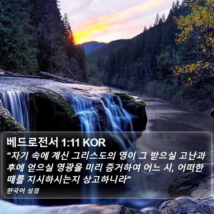 베드로전서 1:11 KOR Bible Study