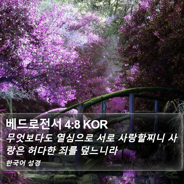 베드로전서 4:8 KOR Bible Study