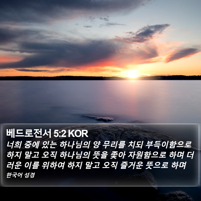 베드로전서 5:2 KOR Bible Study