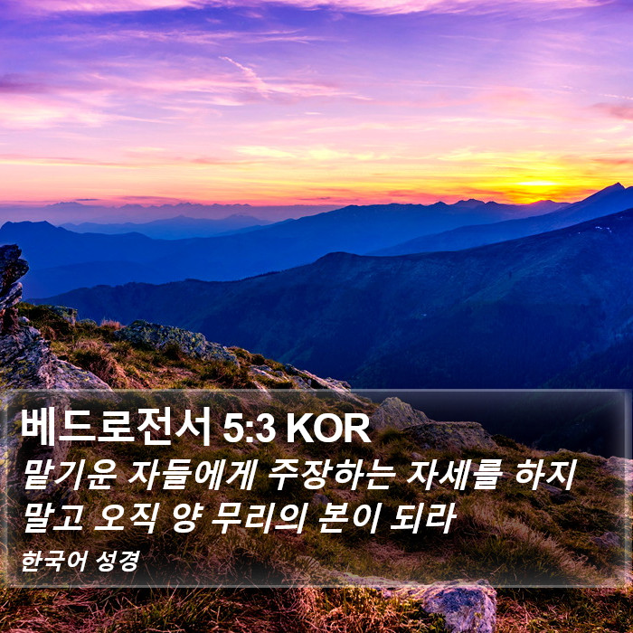 베드로전서 5:3 KOR Bible Study