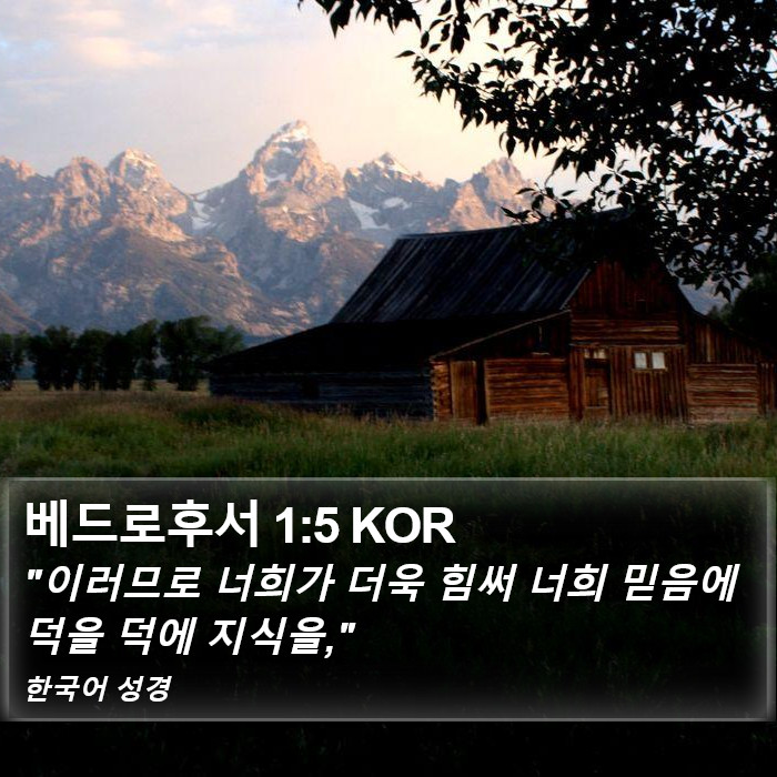 베드로후서 1:5 KOR Bible Study