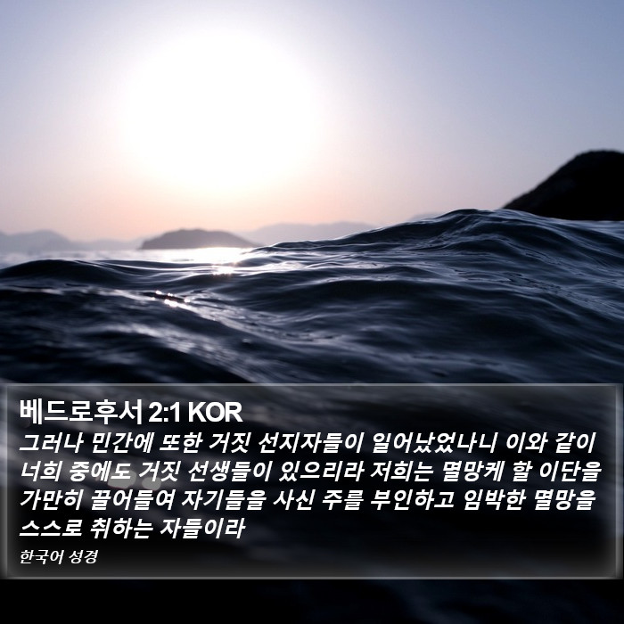 베드로후서 2:1 KOR Bible Study