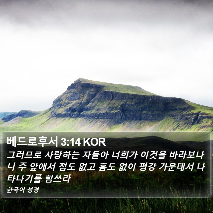 베드로후서 3:14 KOR Bible Study