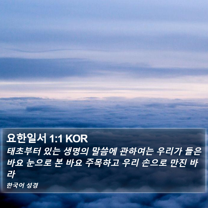 요한일서 1:1 KOR Bible Study