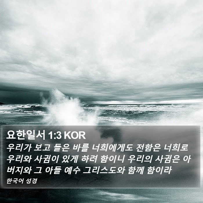 요한일서 1:3 KOR Bible Study