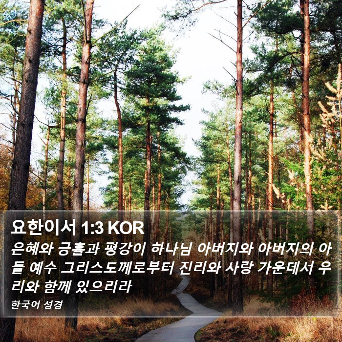 요한이서 1:3 KOR Bible Study