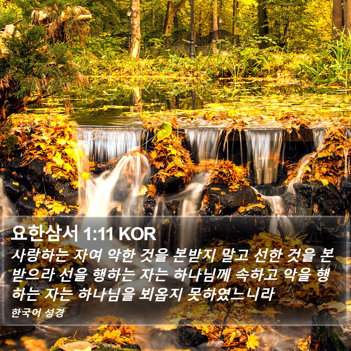 요한삼서 1:11 KOR Bible Study