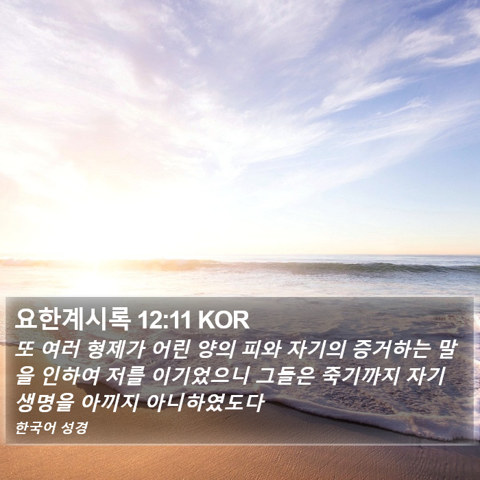 요한계시록 12:11 KOR Bible Study